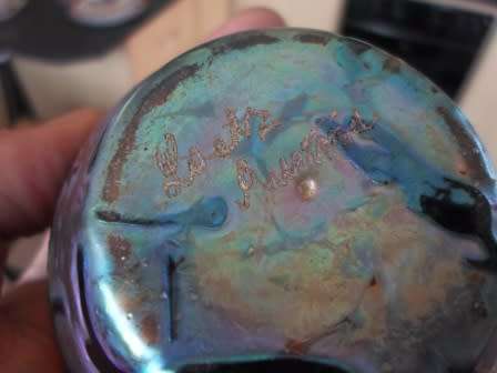 RARE BEAUTIFUL LOETZ  AUSTRIA GLASS VASE  CIRCA 1890 ( 8,5 X 7 CM )
