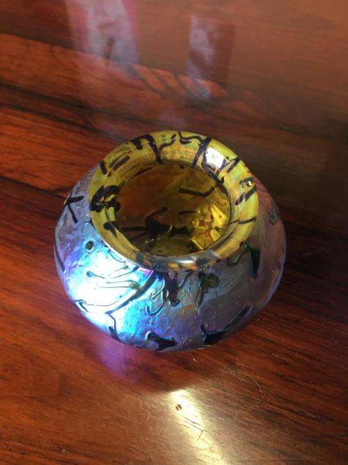 RARE BEAUTIFUL LOETZ  AUSTRIA GLASS VASE  CIRCA 1890 ( 8,5 X 7 CM )