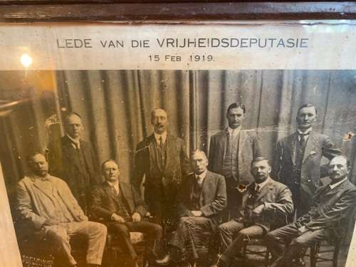 Framed picture of Die Vryheidsdeputasie circa 1919