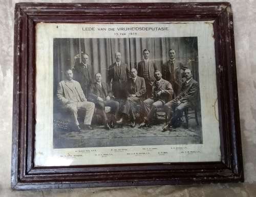 Framed picture of Die Vryheidsdeputasie circa 1919