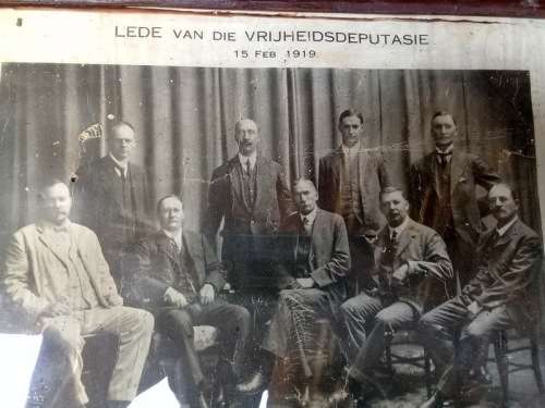Framed picture of Die Vryheidsdeputasie circa 1919
