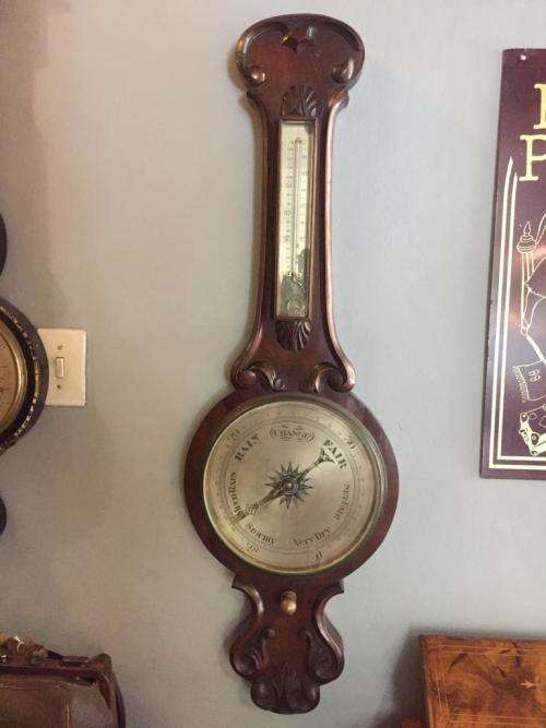 Vintage Mahogany Barometer ( 100 x 32 cm )