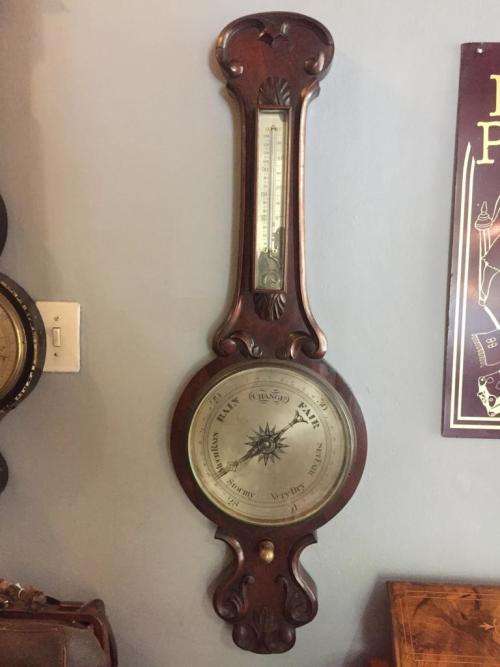 Vintage Mahogany Barometer ( 100 x 32 cm )