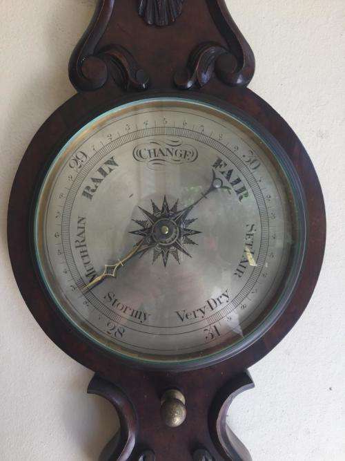 Vintage Mahogany Barometer ( 100 x 32 cm )