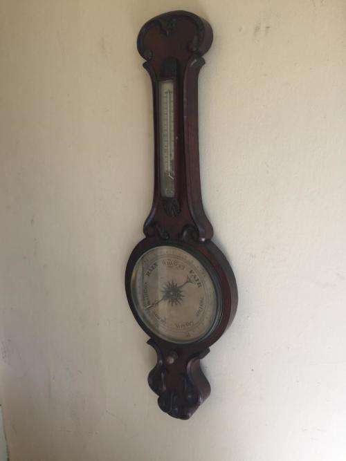 Vintage Mahogany Barometer ( 100 x 32 cm )