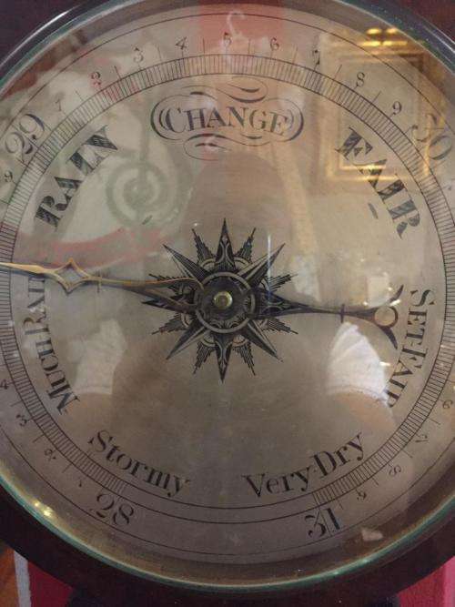 Vintage Mahogany Barometer ( 100 x 32 cm )