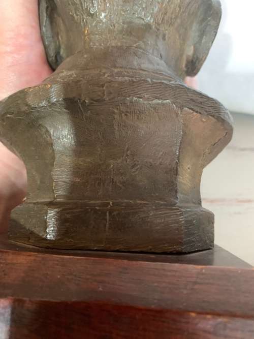 BRONZE BUST OF JAN F.E CELLIERS BY COERT STEYNBERG ( 22 CM)
