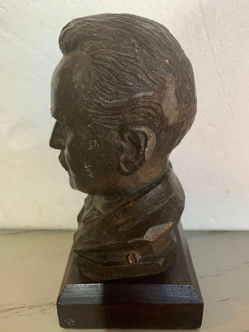 BRONZE BUST OF JAN F.E CELLIERS BY COERT STEYNBERG ( 22 CM)