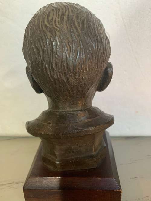 BRONZE BUST OF JAN F.E CELLIERS BY COERT STEYNBERG ( 22 CM)