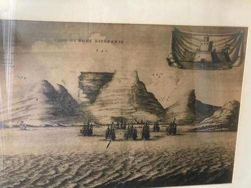 Rare Vintage Lithograph of Cape Town (63 x 48 cm )