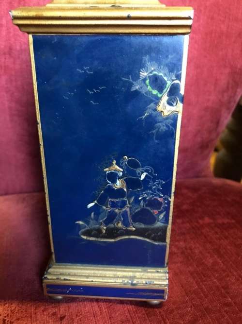 Brass and Enamel Elliot Clock ( Working ) 23 x 15 x 8 cm