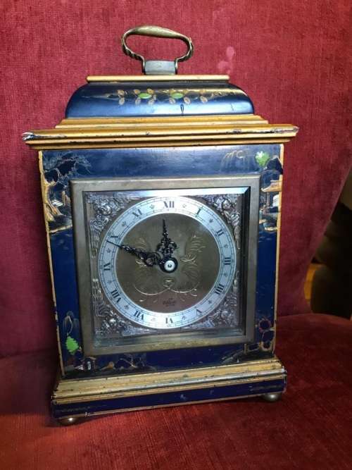 Brass and Enamel Elliot Clock ( Working ) 23 x 15 x 8 cm
