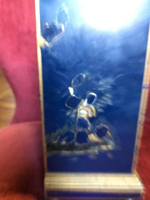 Brass and Enamel Elliot Clock ( Working ) 23 x 15 x 8 cm