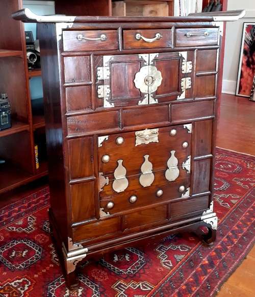 VINTAGE CHINESE MEDICINE CABINET ( 82 X 62 X 30 CM )