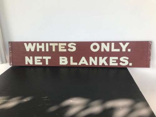 Apartheid Train Sign ( Double sided wooden ) 94 x 17 cm