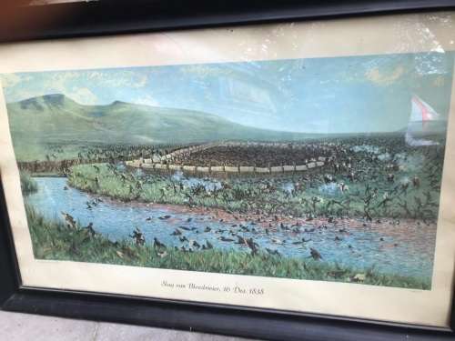 DIE SLAG VAN BLOEDRIVIER  FRAMED PRINT (113 X 72 CM )