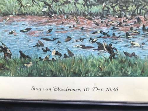 DIE SLAG VAN BLOEDRIVIER  FRAMED PRINT (113 X 72 CM )