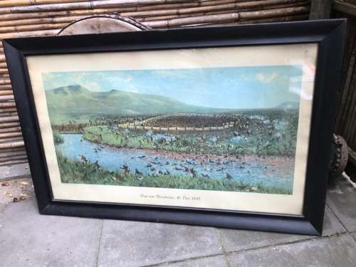 DIE SLAG VAN BLOEDRIVIER  FRAMED PRINT (113 X 72 CM )