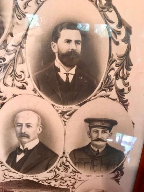 RARE BOER WAR AFRICANA PRINT EERT ONZEN HELDIN ( 73 x 63 cm )