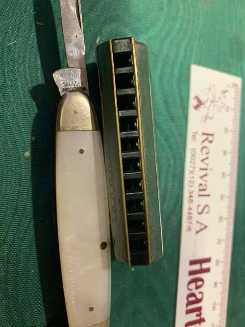 Vintage Collection: Pocket Knife and Harmonica