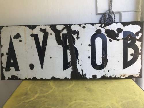 Original AVBOB Enamel Sign ( 120 x 50 cm )