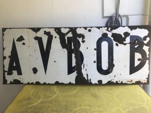 Original AVBOB Enamel Sign ( 120 x 50 cm )