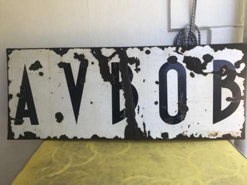 Original AVBOB Enamel Sign ( 120 x 50 cm )