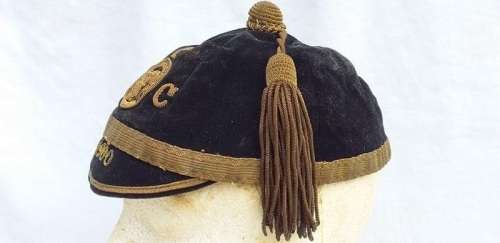 RARE TFC FOOTBALL CLUB PLAYERS CAP CIRCA 1900 ( Tiverton Town Football / Rugby Club )