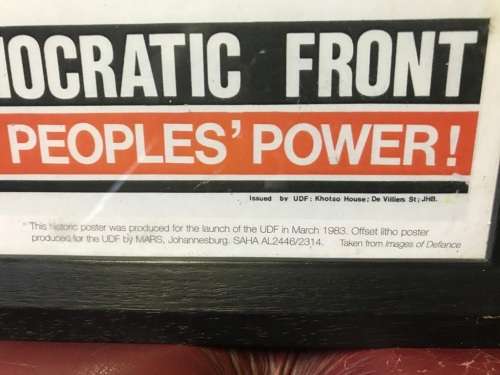 Apartheid Struggle Posters: Pair of UDF Posters ( 46 x 34 cm )