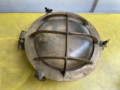 Rare Brass Ships Light ( 25 x 25 cm )