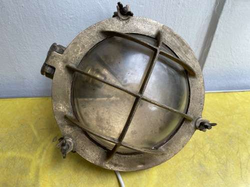 Rare Brass Ships Light ( 25 x 25 cm )