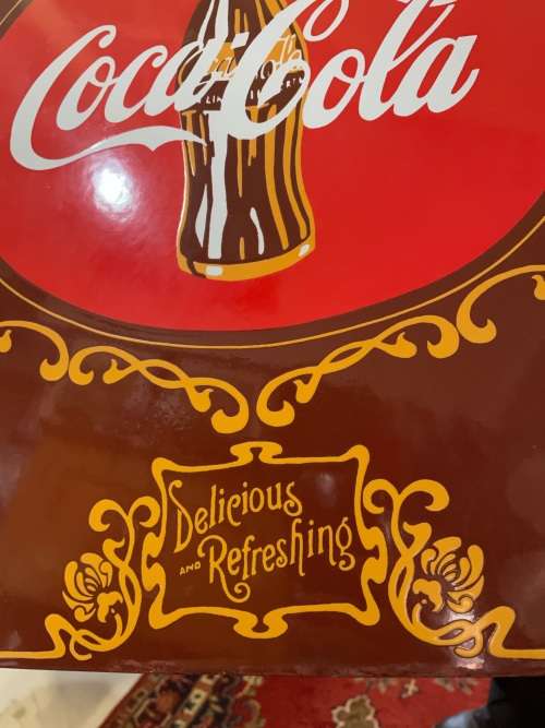 Beautiful Enamel Coke Sign ( 51x 36 cm ) Germany 1980`s