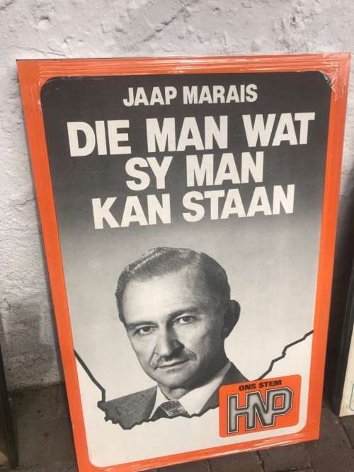 Vintage HNP Jaap Marais Election Poster Blocked ( 51 x 78 cm )
