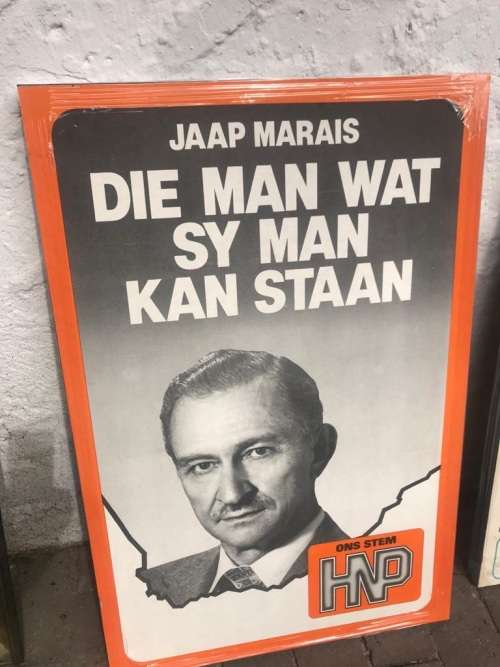 Vintage HNP Jaap Marais Election Poster Blocked ( 51 x 78 cm )