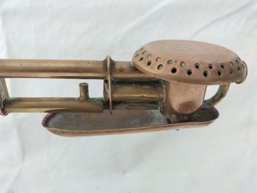 Rare Brass Gustav Barthel Bunsenburner with Tripod ( 38 x 30 cm )
