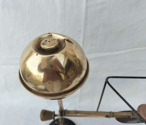 Rare Brass Gustav Barthel Bunsenburner with Tripod ( 38 x 30 cm )