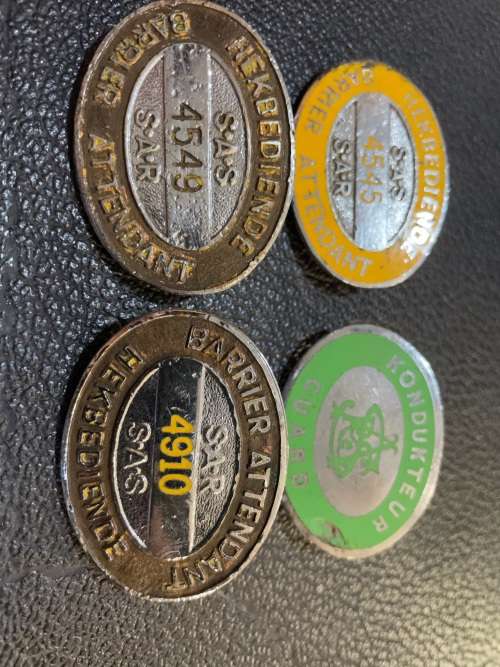 SAR: collection of 4 South African Railways Badges