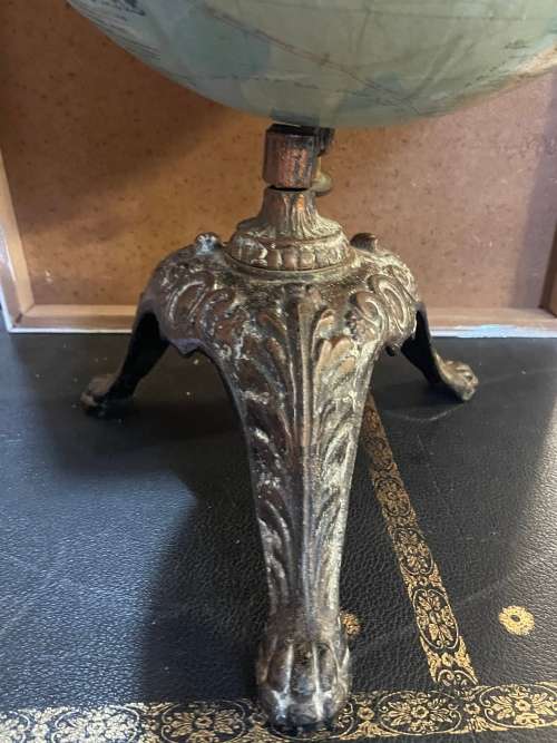 Rare Globe on Cast Iron Base circa 1890