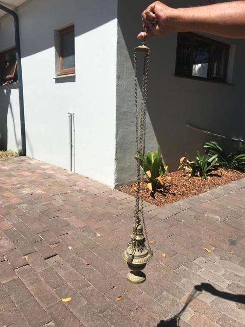 Vintage Brass Incense Burner ( 90 cm total )