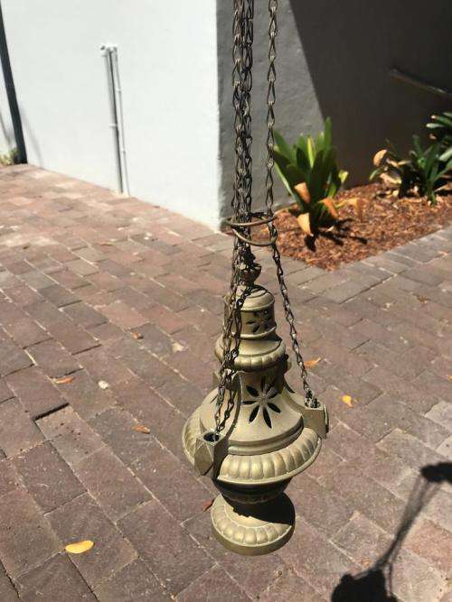 Vintage Brass Incense Burner ( 90 cm total )