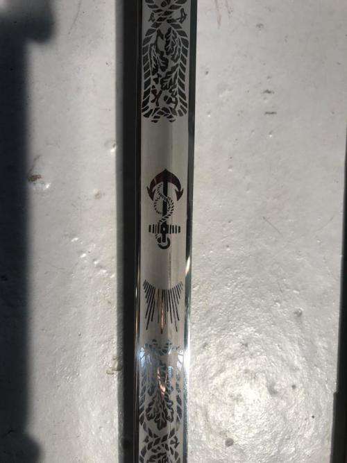 Beautiful SA Navy Officers Sword with Knot in original Bag ( GMS Solingen )