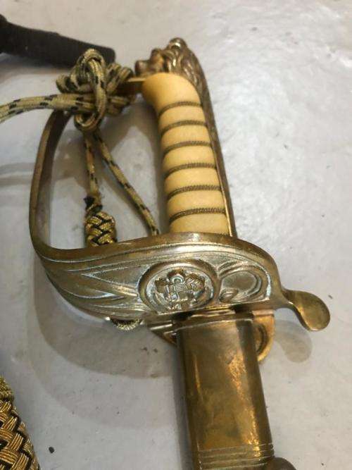 Beautiful SA Navy Officers Sword with Knot in original Bag ( GMS Solingen )