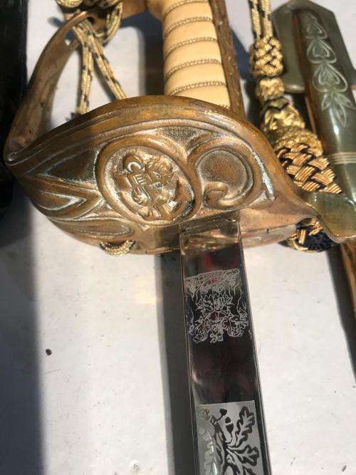 Beautiful SA Navy Officers Sword with Knot in original Bag ( GMS Solingen )