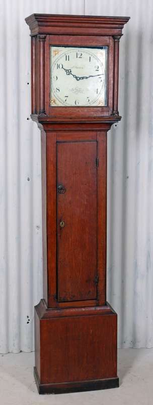 ENGLISH OAK LONGCASE CLOCK BY JOHN PAXTON ST NEOTS CIRCA 1790 ( WORKING )