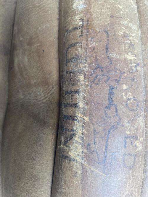 Rugby : Super Rare Huge Leather 8 Panel Ball made for display