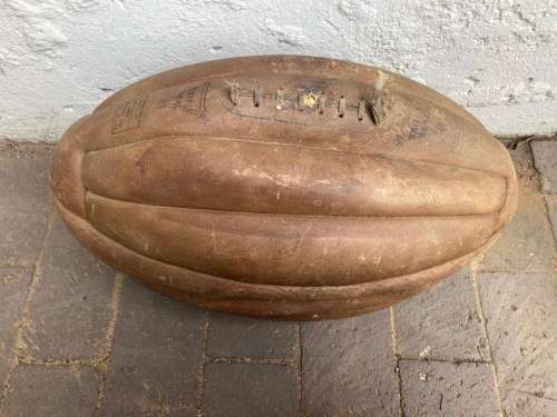 Rugby : Super Rare Huge Leather 8 Panel Ball made for display