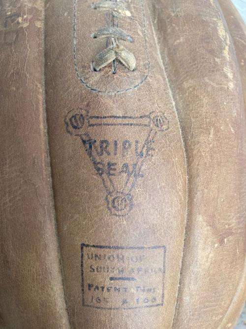 Rugby : Super Rare Huge Leather 8 Panel Ball made for display