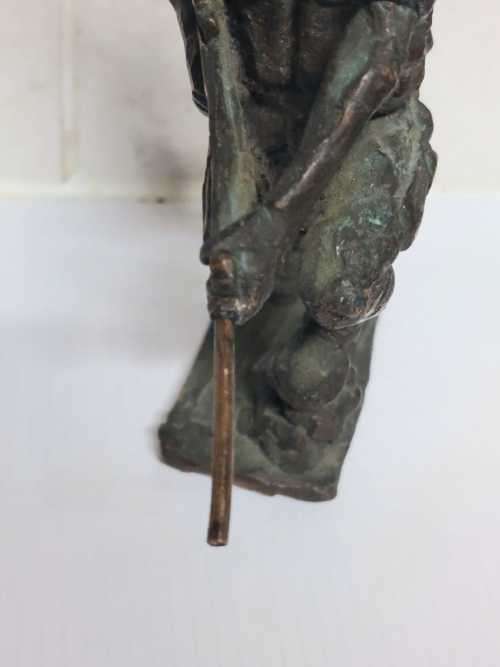 Rare Bronze of South African Soldier ( 17 x 16 x 6 cm )
