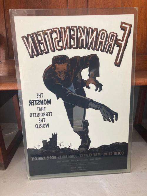 Frankenstein Movie Poster between glass ( 76 x 51 cm )
