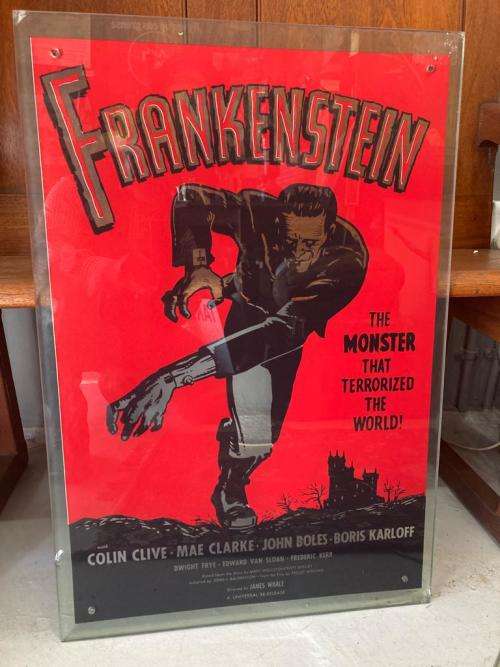 Frankenstein Movie Poster between glass ( 76 x 51 cm )